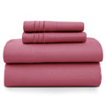 Size Sheet Set, 4-Piece Plain Soft Microfiber – Deep Pocket Bed Sheets, Includes 1 Fitted Sheet, 1 Flat Sheet, 2 Pill...
